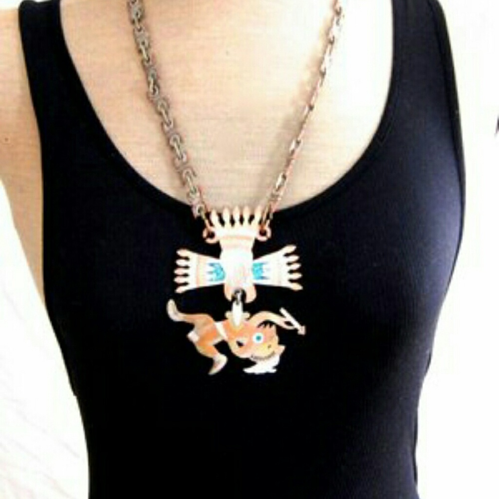 Vintage 'METALES CASADOS' Eagle Warrior Necklace